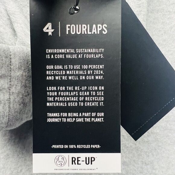 Fourlaps Rush Short Grey Heather Zip Pocket Cuff Active Loungewear Cozy Athletic - Picture 16 of 16